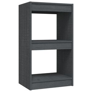 vidaXL Libreria Grigia 40x30x71,5 cm in Legno Massello di Pino
