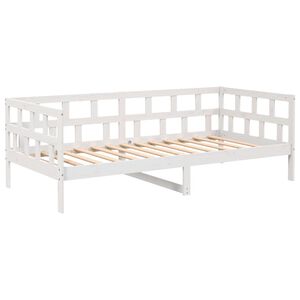 vidaXL Dormeuse Bianca in Legno Massello di Pino 90x190 cm