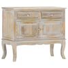 vidaXL Credenza Grigia 80x35x70 cm in Legno Massello di Mango