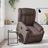 vidaXL Poltrona Alzapersona Elettrica Reclinabile Marrone Similpelle