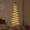 vidaXL Albero di Natale Naturale 180 cm legno massiccio di frassino