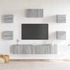 vidaXL Set di Mobili Porta TV 7 pz Grigio Sonoma in Legno Multistrato