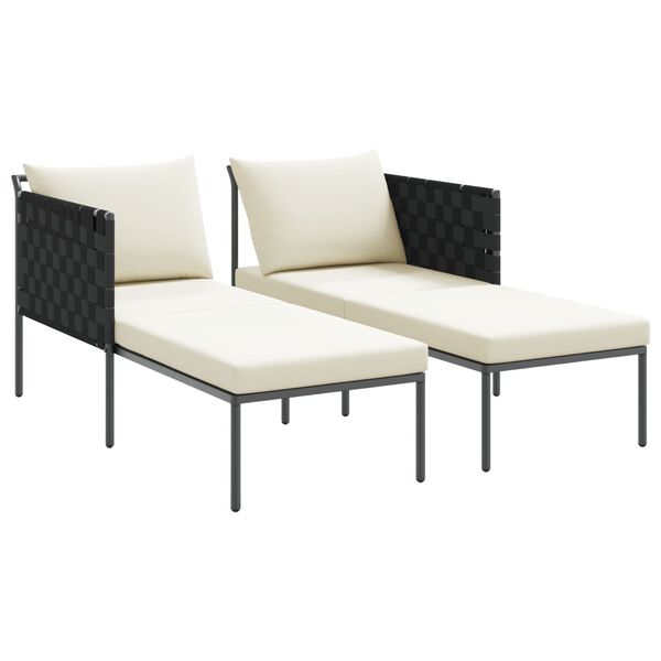 vidaXL Lettino da Sole 2-persona Antracite 115 x 153 x 69.5cm Acciaio