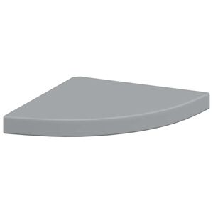 vidaXL Scaffale Angolare a Parete Grigio 35x35x3,8 cm in MDF