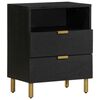 vidaXL Comodino Nero 50x33x62 cm in Legno Multistrato