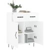 vidaXL Credenza 69,5x34x90 cm in Legno Multistrato Bianco Lucido