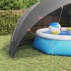 vidaXL Dome Piscina Nero 592 x 590 x 275 cm
