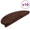 vidaXL Tappetini per scale 10 pz 65x21x4 cm Marrone Semicircolari