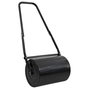vidaXL Rullo per Giardino Nero 110 x 52 cm Ferro