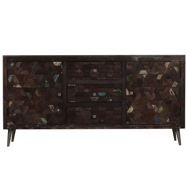 vidaXL Credenza in Legno Massello di Recupero 160x40x80 cm