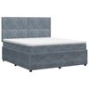 vidaXL Letto box spring con materasso Grigio Scuro 160 x 200 cm