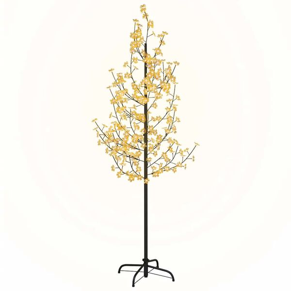 vidaXL Albero di Ciliegio con 220 LED Bianco Caldo 220 cm