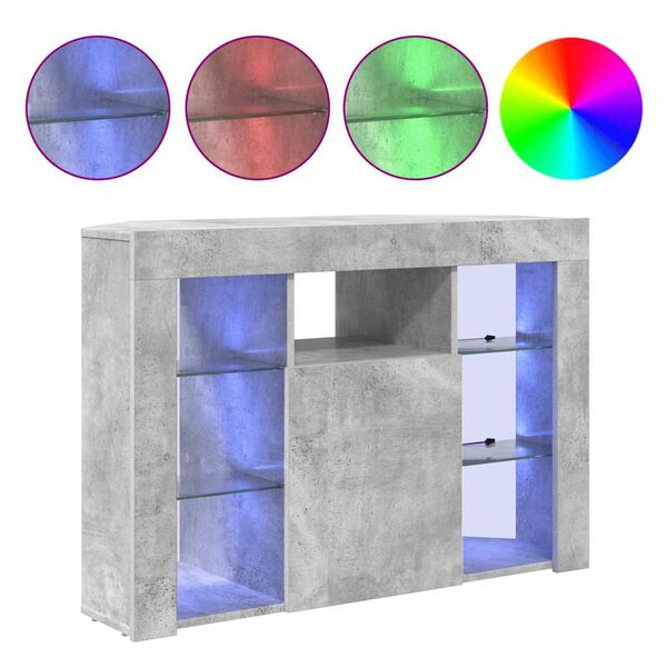 vidaXL Mobile TV LED Angolare Grigio cemento 100x40x68cm