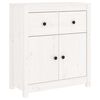 vidaXL Credenza Bianca 70x35x80 cm in Legno Massello di Pino