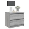 vidaXL Comodini Grigio Sonoma 2 pz 50x39x43,5 cm in Legno Multistrato