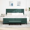 vidaXL Letto a molle con materasso Verde scuro 200 x 200 cm Velluto