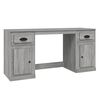 vidaXL Scrivania con Armadietto Grigio Sonoma in Legno Multistrato