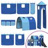 vidaXL Struttura del letto loft per bambini Nero e Blu 79,5 x 200 cm
