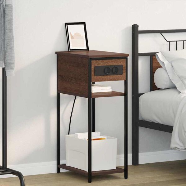 vidaXL Armadio da Notte Rovere Marrone 41 x 28 x 76 cm