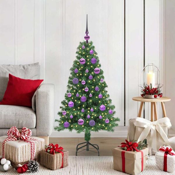 vidaXL Albero di Natale artificiale con 150 LED Verde 120 cm
