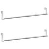 vidaXL Binari per Tende 2 pz Bianco e Argento 40-60 cm Alluminio
