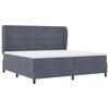vidaXL Letto a molle con materasso Grigio scuro 200 x 200 cm Velluto