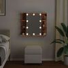 vidaXL Mobile a Specchio con LED Legno Antico 70x16,5x60 cm