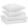 vidaXL Piumone con cuscino 3 pcs Bianco Microfibra