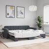 vidaXL Divano Letto con Letto Estraibile Grigio Scuro 90x190cm Velluto