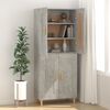 vidaXL Credenza Grigio Cemento 69,5x34x90 cm in Legno Multistrato