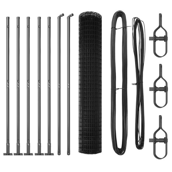 vidaXL Recinzione con Posto Grigio 1,4 x 10 m Acciaio e PVC