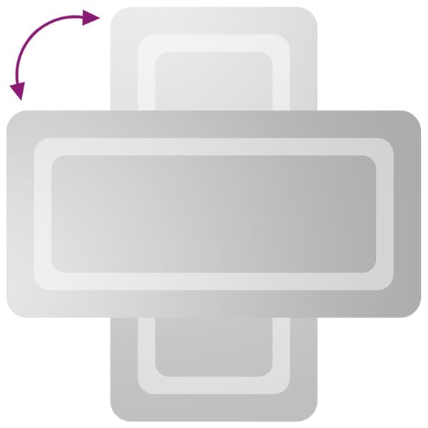 vidaXL Specchio da Bagno con Luci LED 30x60 cm