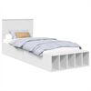 vidaXL Struttura del letto Bianco 75 x 190 cm Legno multistrato