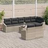 vidaXL Set di divani con cuscino 9 pcs Grigio chiaro polyrattan
