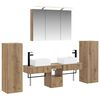 vidaXL Set di mobili per il bagno 6 pcs Rovere Artigianale
