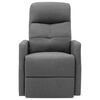 vidaXL Poltrona Alzapersona Massaggiante Grigio Chiaro Tessuto