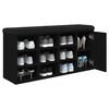 vidaXL Panca Porta Scarpe Nera 102x32x50 cm in Legno Multistrato