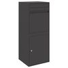 vidaXL Cassetta per pacchi con porta Nero 41 x 38 x 103 cm Acciaio
