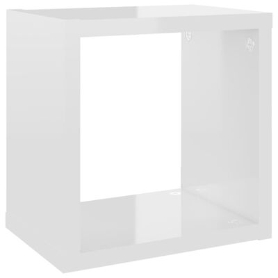 vidaXL Mensole Parete a Cubo 6 pz Bianco Lucido 22x15x22 cm