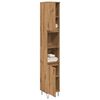 vidaXL Armadietto Bagno Rovere 30x30x190 cm Legno Multistrato