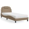 vidaXL Letto Viana con Materasso Cappuccino 90x200 cm in Similpelle