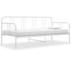vidaXL Divano Letto Bianco in Metallo 90x200 cm