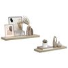 vidaXL Scaffali a Parete 2 pz Rovere 80x23,5x3,8 cm in MDF