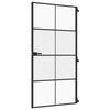 vidaXL Porta Interni Sottile Nera 102,5x201,5Vetro Temperato Alluminio