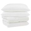 vidaXL Duvet Invernale con cuscino 3 pcs Bianco Microfibra