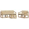 vidaXL Set di divani da esterno 6 pz Bianco e Beige