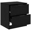 vidaXL Armadio da Notte con cassetto 2 pcs Rovere Nero 45 x 39 x 50cm