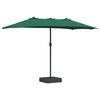 vidaXL Ombrello da giardino Verde 385 x 209 x 244 cm Poliestere