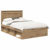 vidaXL Struttura del letto Rovere Artigianale 120 x 200 cm