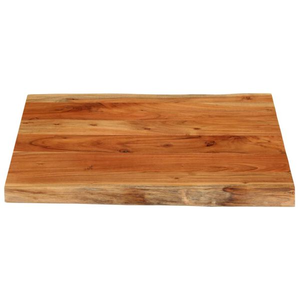 vidaXL Piano Tavolo 80x80x3,8 cm Quadrato Massello Acacia Bordi Vivi
